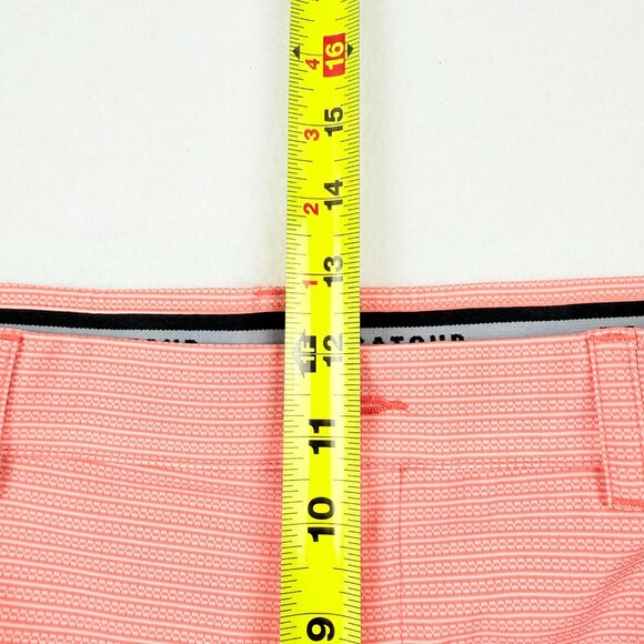 PGA Tour Men's Active Gripper Waistband UPF 50 Stretch Coral Shorts Size 36 NWT - Picture 9 of 11